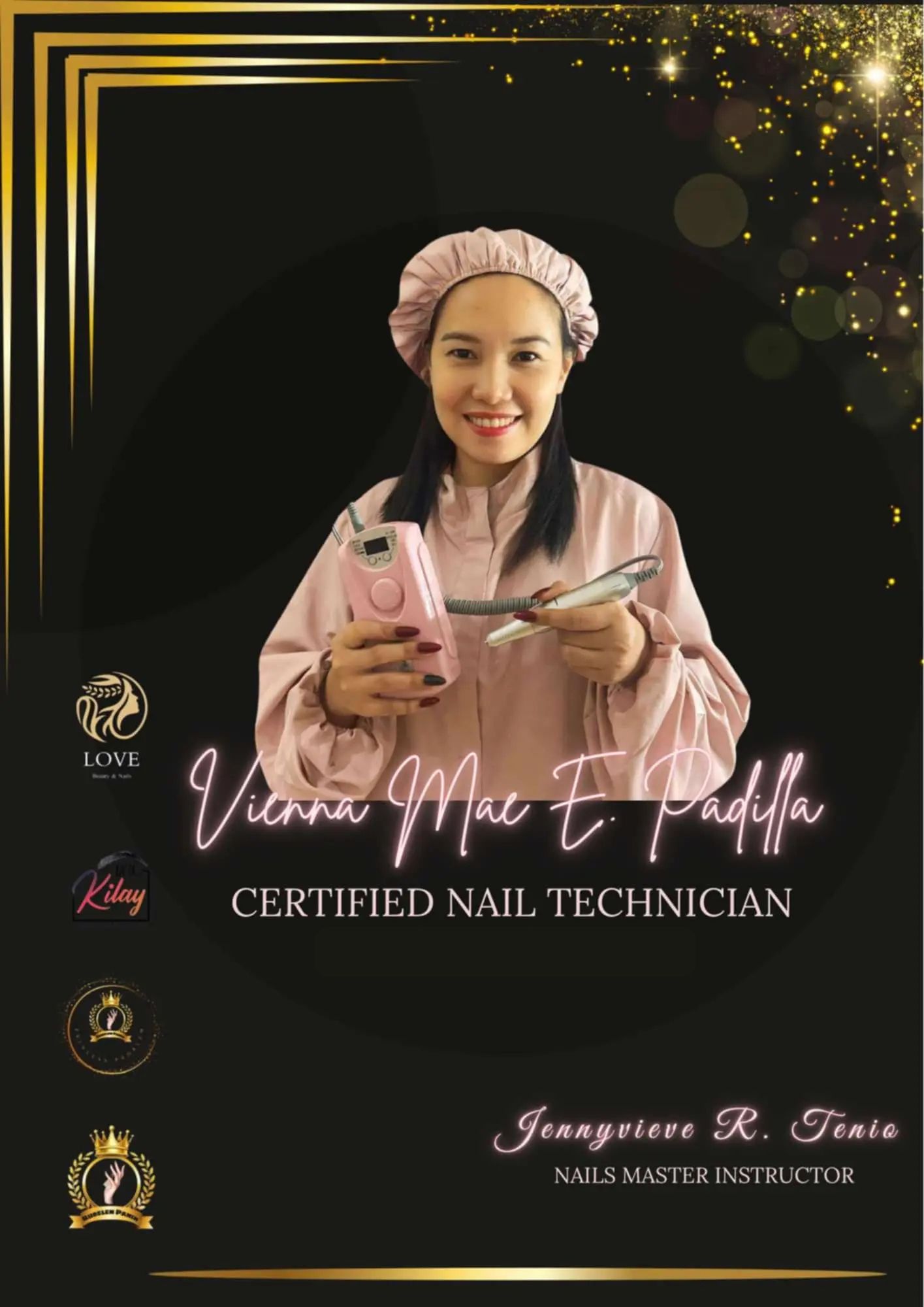 Best Nail Technician in Butuan City 2025 Certified Nail Technician Vienna May E. Padilla