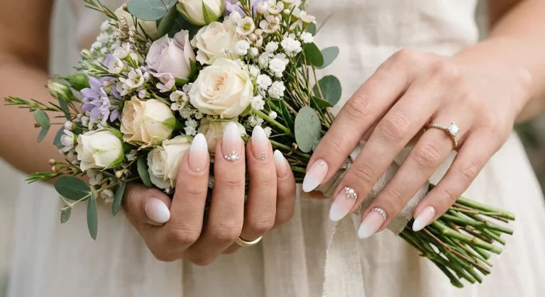 Bridal nail design by V Nails Butuan